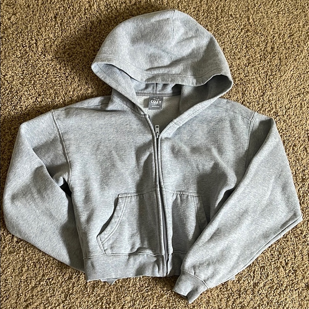 Aritzia cozy fleece boyfriend boxy zip hoodie